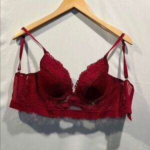 Victoria's Secret Lace Bra in Rich Burgundy